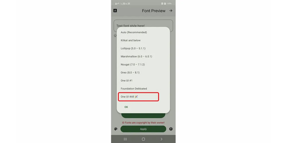 تغییر فونت گوشی سامسونگ به آیفون
